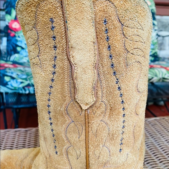 Beautiful Rodney Ammons Rough-out Cowboy Boots - Picture 6 of 8